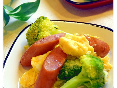 ブロッコリーとウインナーの卵炒め レシピ 作り方 By Nori Noko 楽天レシピ